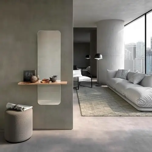 arhome geformter spiegel mit regal