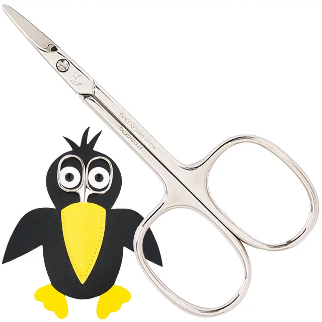 DREI SCHWERTER Germany Babyschere Baby Nagelschere Kinder Schere mit Etui 'Rabe Corbi' für Babies und Kleinkinder (527)