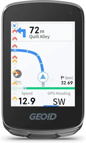 GEOID CC700 GPS Fahrradcomputer kabellos mit 2,8 Zoll Farbbildschirm – Fahrradtacho mit Route-Navigation, ANT+ & Bluetooth, IPX7 wasserdicht, 15-25 Std. Akkulaufzei