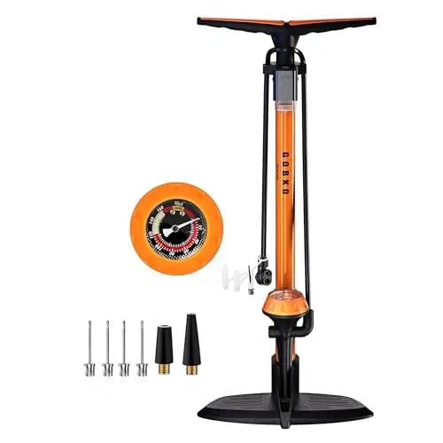 GOBKO Standpumpe mit Manometer 160 PSI / 11 bar