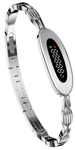 findtime Fitness Tracker Damen Aktivitätstracker Smart Bracelet Fitnessarmband Klein Dünn IP68 Wasserdicht Schmal Schönes Design Smartwatch 24/7 Aktivitäts Schlaftracker Herzfrequenz SILBERNUE