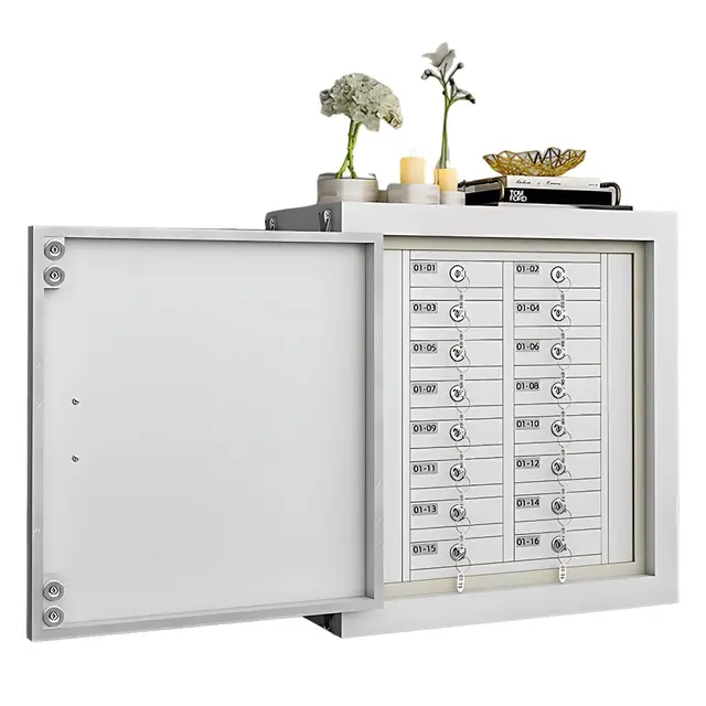 VZXATYOP Metall-Handy-Spind-Signalblockierungsschrank, Handy-Signal-Abschirmschrank, Schirmt 5G-WLAN- Und Bluetooth-Signale Ab Mit Metallschloss Und Schlüssel(16squares)