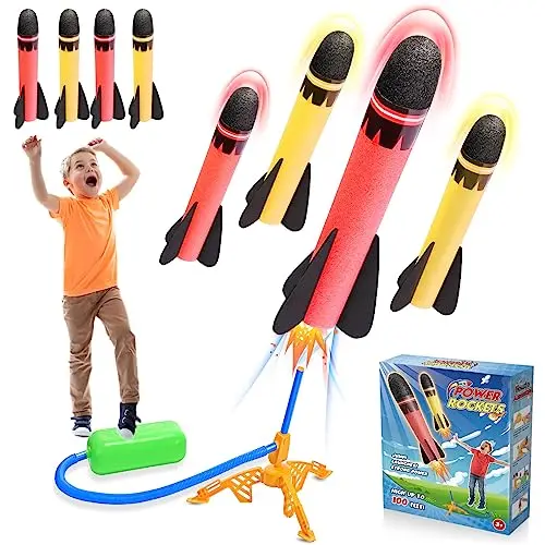 HappyKidsClub Raketen Spielzeug für Kinder, Outdoor Spielzeug ab 3-12 Jahre Junge Outdoor Spiele Ostergeschenke Kinder 3-12 Jahre Garten Spielzeug Kinder für Draußen Kinderspielzeug ab 3-12 Jahre