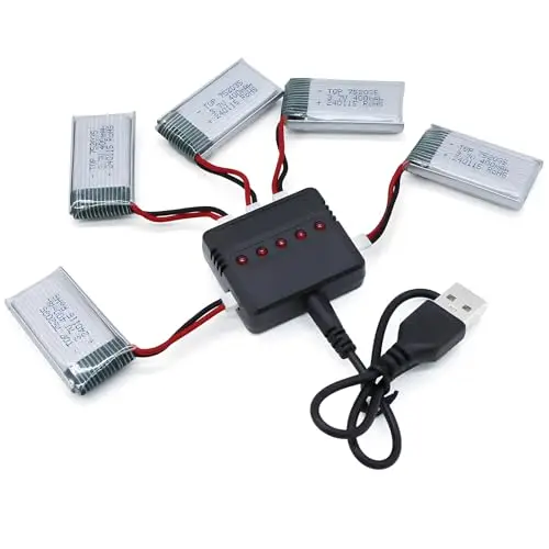 Tosiicop Lipo Akku 3.7V 400mAh 5er Set