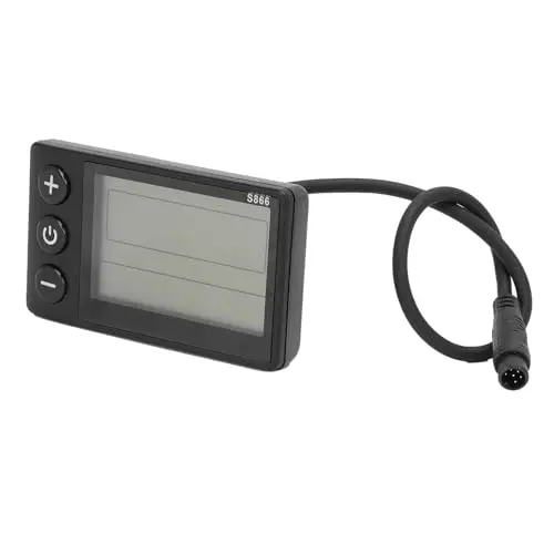 Elektrofahrrad-LCD-Display, S866 Elektrofahrrad-Messgerät-Bedienfeld mit 6-poligem Wasserdichtem Anschluss für Roller