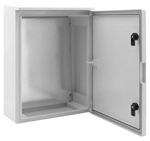 BOXEXPERT Verteilerkasten außen IP65 mit Regendach ABS Kunststoff 500x400x175mm Serie Fleet Roof wasserdicht Schaltschrank Stromkasten Schaltkasten Industriegehäuse grau