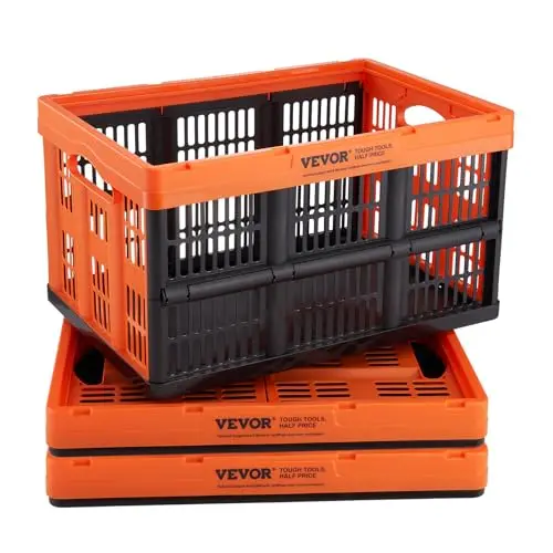 VEVOR Klappbox 45L Transportbox 3er-Set Orange