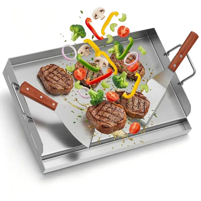 fushabana edelstahl grillplatte 54x41cm