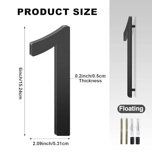 sanshaoye 6-zoll hausnummern aluminium