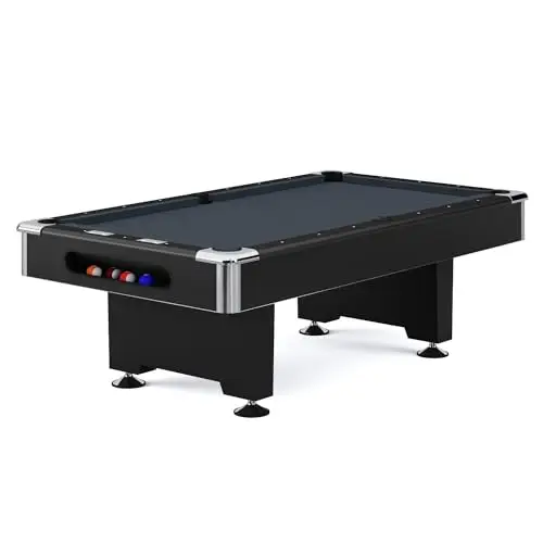 Automaten Hoffmann Billardtisch Club Pro III | Schieferplatte, Nivellierfüße, K-55 Bandenprofil | Für Verein u. Indoor | Naturkautschuk Banden, einfache Tuchbespannung