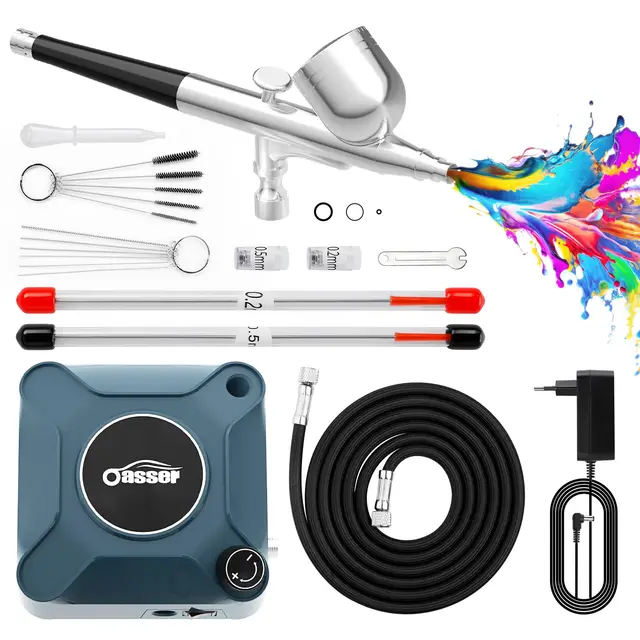 oasser airbrush set 36 psi kompressor