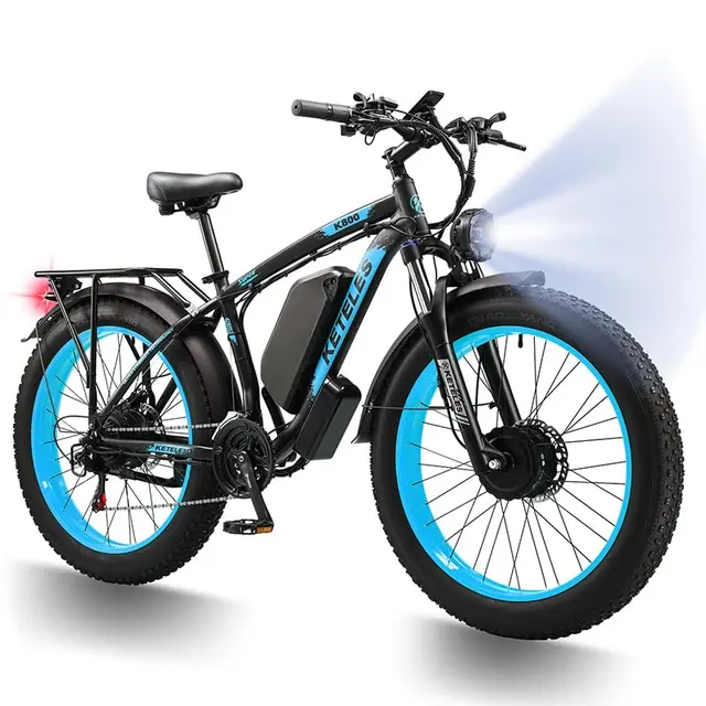 E Bike, 48V 23Ah Akku Elektrofahrrad Ebike mit Telefonhalter, E Fatbike mit 26"x4.0" Fat Tire, 250W E-Bike 120KM Range 21-Gang-Getriebe Hydraulische Scheibenbremsen
