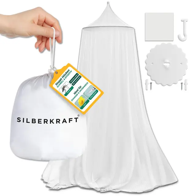 silberkraft moskitonetz xxl doppelbett