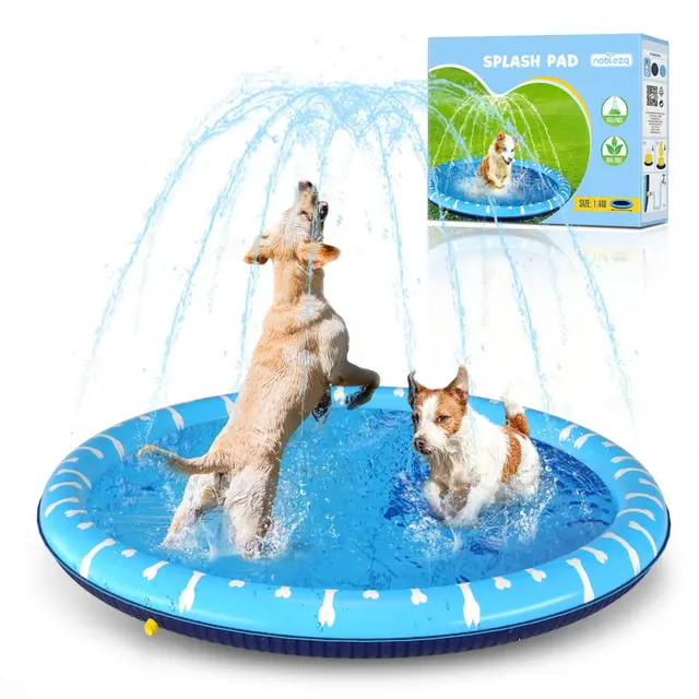 Nobleza Faltbarer Hundepool mit Sprinkler-Matte Ø 1,4 m