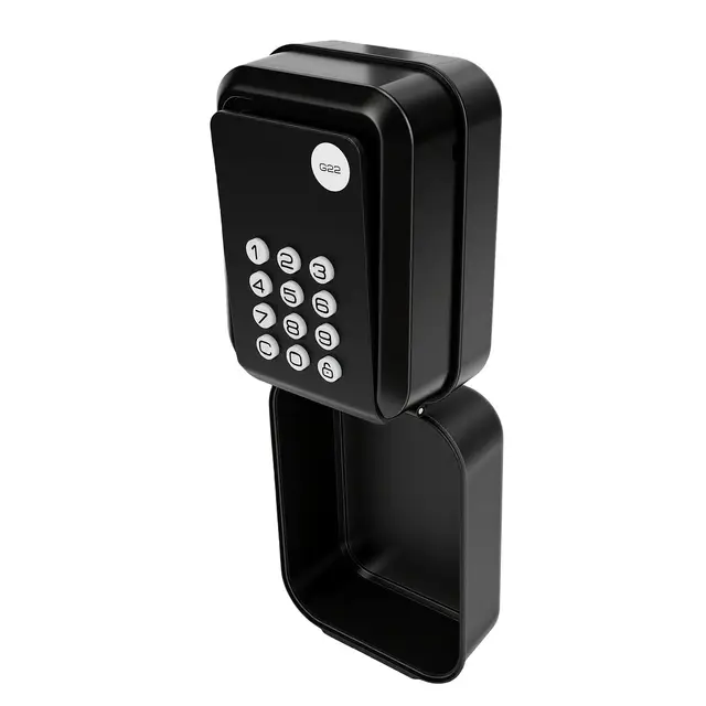 Smart Key Lock Box mit APP-Steuerung, Aluminiumlegierung, Virtuelles Anti-Peep-Passwort, IP65 Wasserdicht, für Heimdekoration, Gastfamilie, Hausvermietung