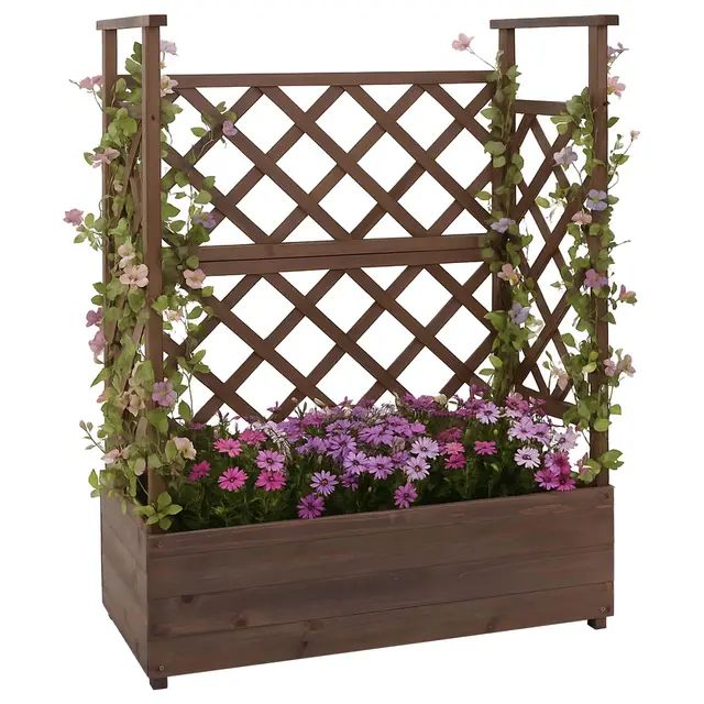 mendler hwc-p67 hochbeet mit rankspalier