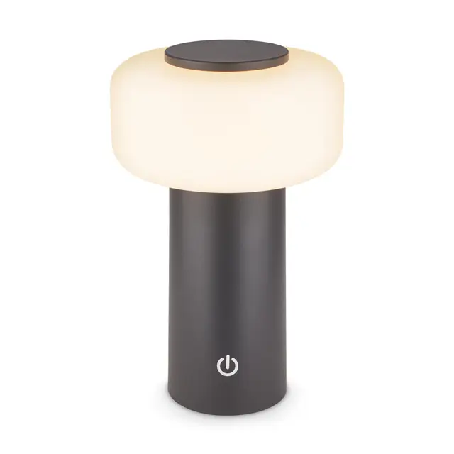BRILONER LED Tischlampe kabellos 13x20,6 cm Anthrazit dimmbar Touch