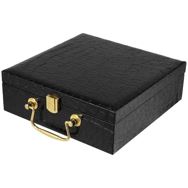 IMIKEYA Praktische Klappbox aus Synthetischem Material mit Glatter Oberfläche Schwarzer Deckel Schützt Tee und Zigarren Frisch Moderne Geschenkverpackung für Tee und Zigarren