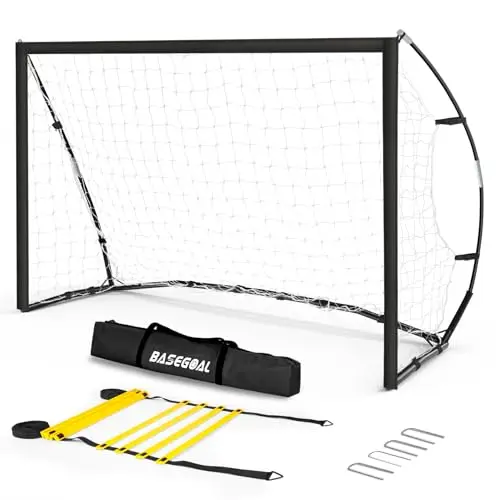 Fussballtor Outdoor, 243x152cm/365x182cm Training Fußballtor, Fussballtore Faltbar Groß Stabil mit Tragetasche, Ultra Tragbare Fußballtore für Garten & Outdoor Training Kinder und Erwachsene