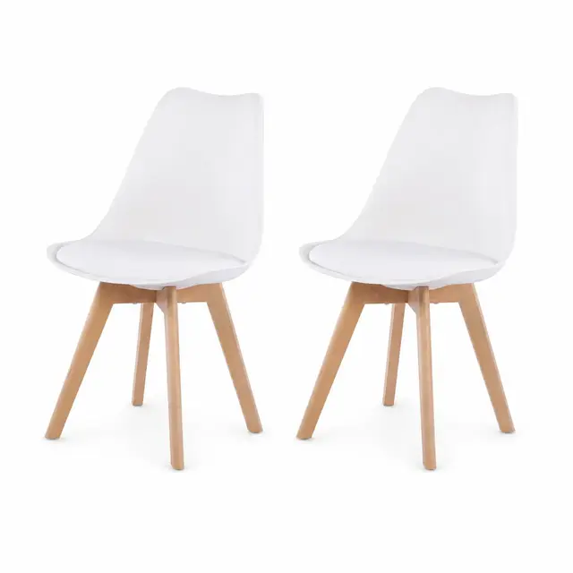eggree esszimmerstühle 2er set weiß