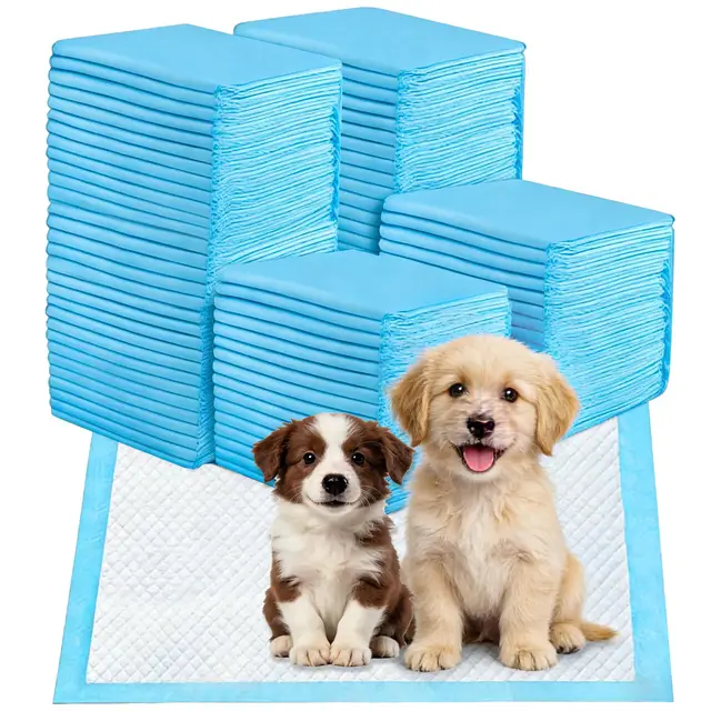 100 Stück PIPI Matten für Hunde 45×33cm – Trainingspads für Welpen, Puppy Pads Wickelunterlage, Auslaufsicheres 5-lagiges Design, Schnell Trocknende Unterlage für Welpen & Hunde