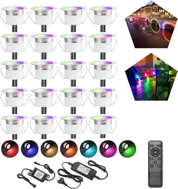 fvtled wifi rgb bodeneinbauleuchten 20x