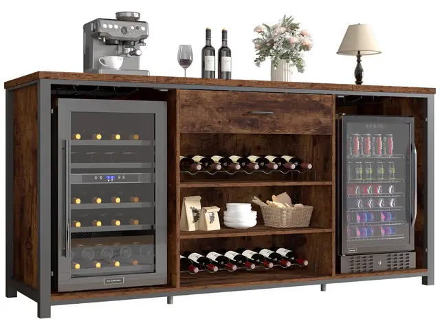 lvb weinbarschrank mit kühlschrankfach