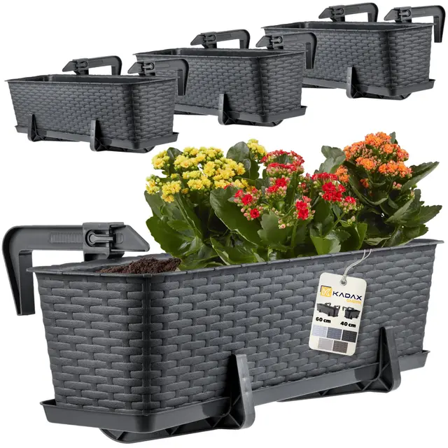 KADAX Rattan-Stil Blumenkasten-Set