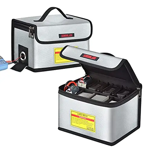 STARTRC Lipo Safe Bag Feuerfeste, explosionsgeschützte Tasche Großraum-Lipo Akku Aufbewahrungsbox Schutzschalter Schutztasche zum Aufbewahren und Laden