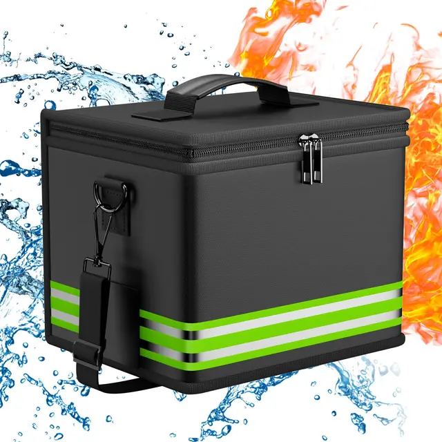 Lipo Safe Bag Feuerfeste,Explosionsgeschützte Akku Tasche 24x20x18cm Lipo-Akku-Aufbewahrungsbox LiPo Guard Safe Bag Schutztresortasche zum Laden und Aufbewahren mit Doppelreißverschluss