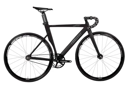 FabricBike Aero – Fixed Gear Fahrrad, Single Speed Fixie komplett Nabe, Aluminiumrahmen und Gabel aus Carbon, Räder 28, 5 Farben, 3 Größen, 7,95 kg (Größe M)