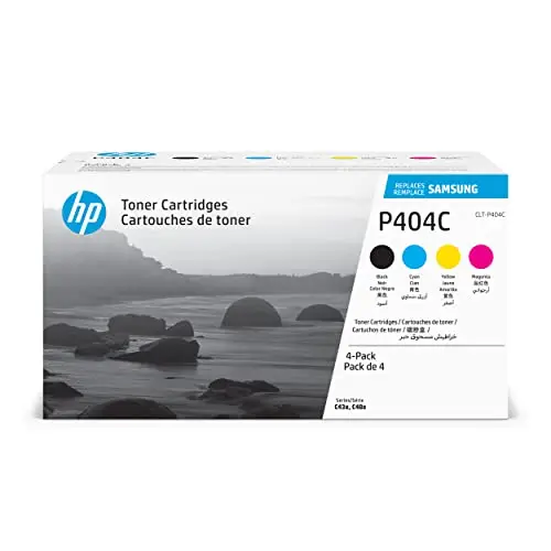 HP CLT-P404C (SU365A) Multipack Original Toner Schwarz, Cyan, Magenta, Gelb (Kompatibel: SL-C430, C430W,C432,C433, C432W,C433W, C480,C480W, C480FW, C480FN, C482, C483, C482W, C483W,C482FW,C483FW)
