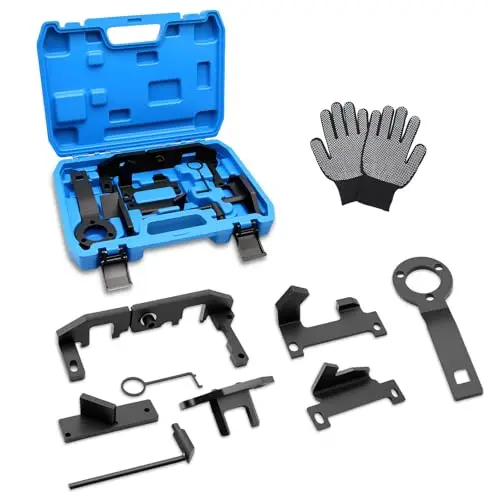 8PCS Motor Zahnriemen Werkzeug, Nockenwelle Ausrichtung Verriegelung Timing Tool Kompatibel mit Peugeot 1.0 VTi 1.2 VTi 108 208 308, Citroen, PSA, Toyota 1.0, 1.2, Opel, EB0 (ZMZ), EB2 (HMZ) 0109-2A
