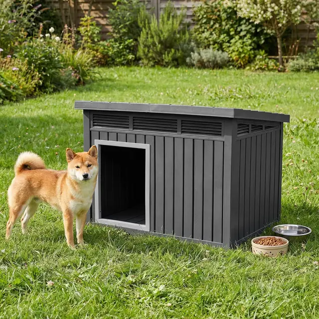 costway hundehütte aufklappbares dach