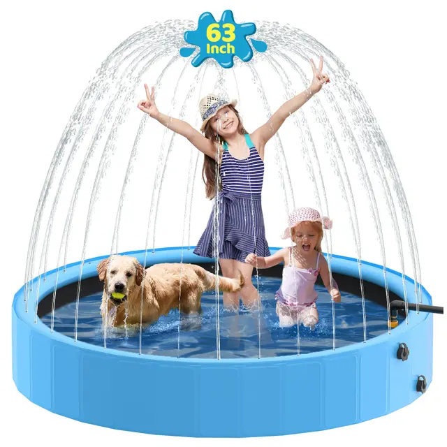 Raxurt DKP01 Faltbarer Hundepool mit Sprühkopf 160 cm