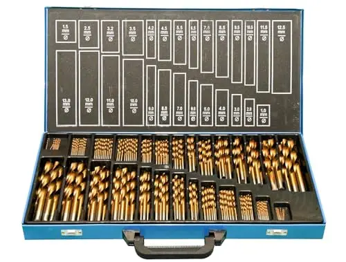 Metallbohrer-Set 230-tlg. 1-13 mm - HSS-R Spiralbohrer DIN 338 - Kanten geschliffen (EG) - Für Metall, Holz, Kunststoff - Industriequalität - PeTools