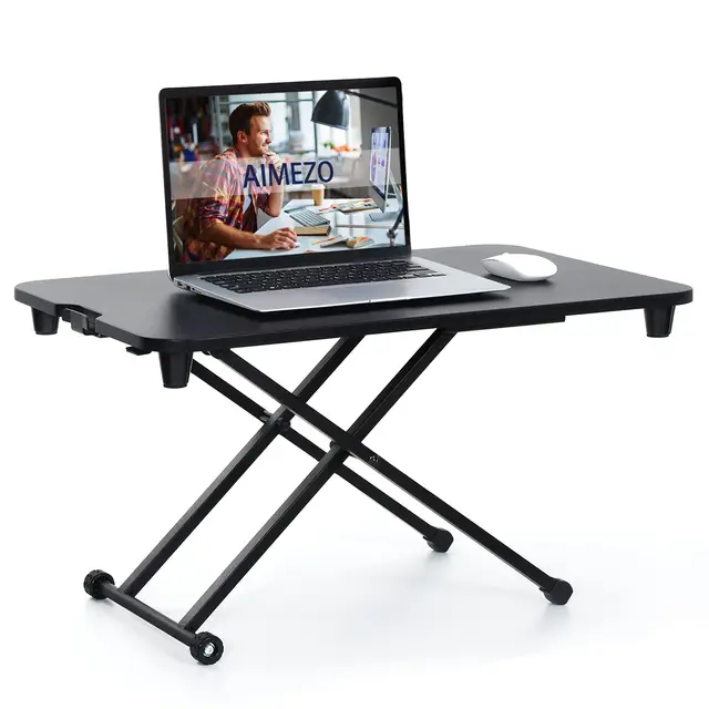 AIMEZO Stehpult Höhenverstellbarer Schreibtisch, 70 x 50cm Steharbeitsplatz für PC Monitor Laptop, Ergonomische Gasfeder Tischarbeitsplatz