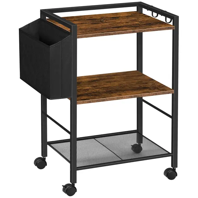 hoobro druckertisch 3 ebenen rollen 52cm
