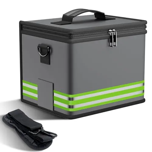 ENGPOW Lipo Safe Bag Feuerfeste,Explosionsgeschützte Akku Tasche 24x20x18cm Lipo-Akku-Aufbewahrungsbox LiPo Guard Safe Bag Schutztresortasche zum Laden und Aufbewahren mit Doppelreißverschluss