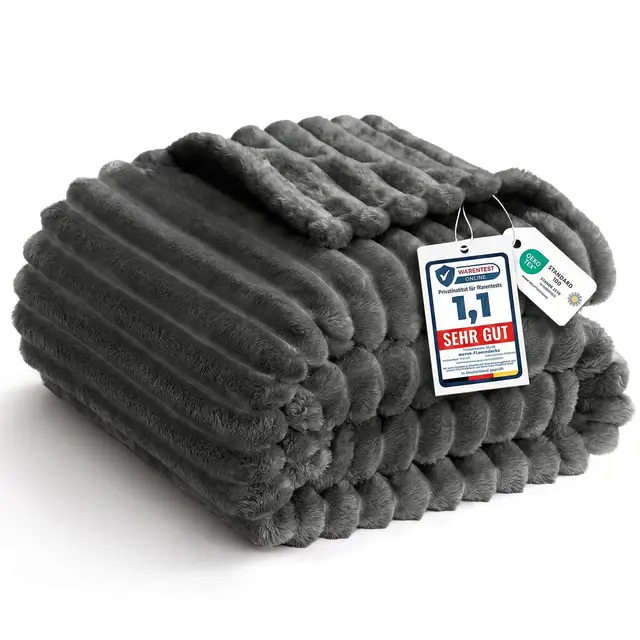 wavve kuscheldecke flauschig 150x200cm