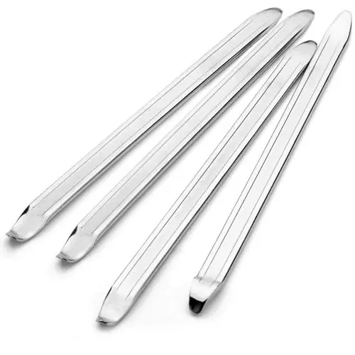 4 Stück Montiereisen, 30cm Fahrrad Reifenheber, Reifenmontierhebel aus Hochfestem Stahl, Reifenmontage Werkzeug für Motorrad, Fahrrad, Wagen, Scooter