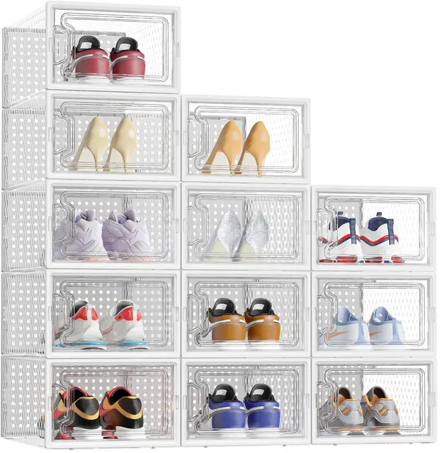 homidec schuhboxen 12er set stapelbar