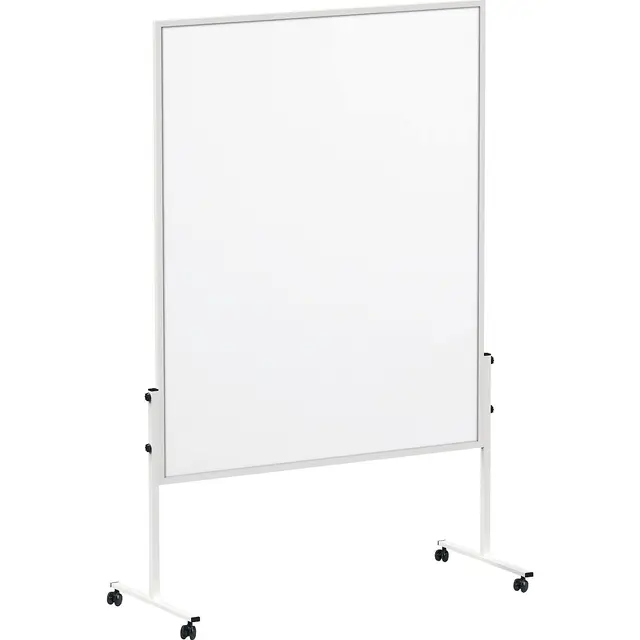 MAUL Moderationstafel MAULsolid 150x120 cm | Stabiles Whiteboard mit beidseitiger Nutzung | Magnetboard für Magnete, beschriftbar mit Marker | Magnetische Tafel für Büro, Schule | Weiß