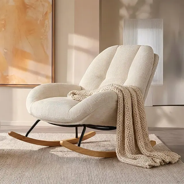 meuble cosy schaukelstuhl corduroy beige
