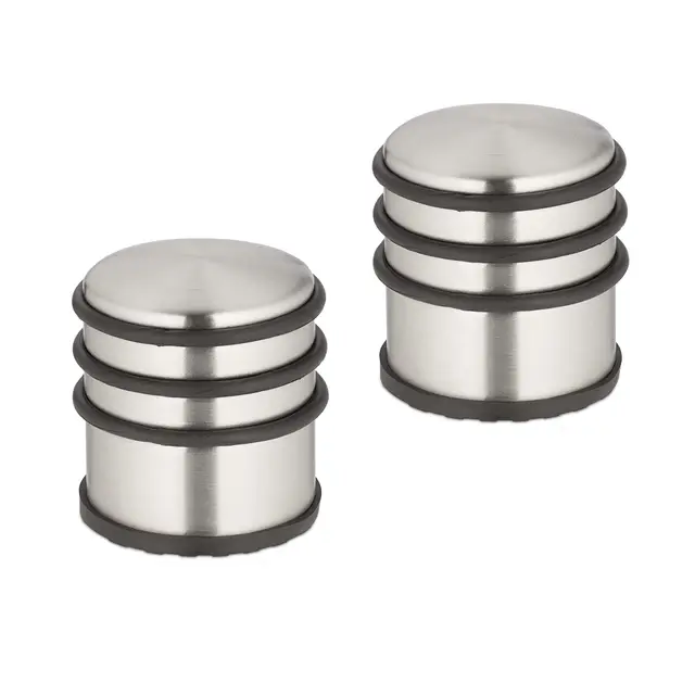 relaxdays edelstahl türstopper 2er set