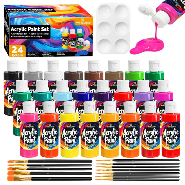 winsons 24 farben acrylfarben-set