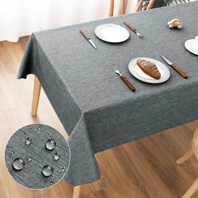aoohome tischdecke 140x100 cm grau