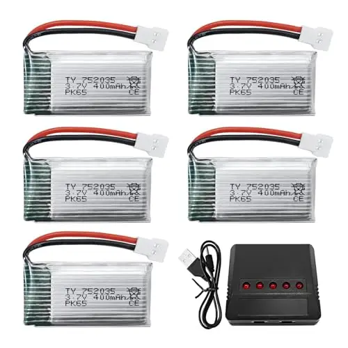ZYGY H99W LiPo Akku Set 5x 3.7V 400mAh