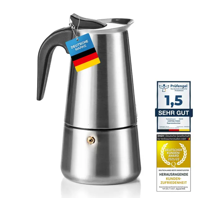 coffee fox espressokocher edelstahl