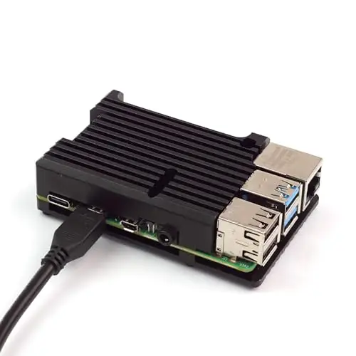 Raspberry Pi 4 Model B 4GB RAM Starter Set mit Armor Gehäuse, USB-C Netzteil und Micro HDMI Kabel – ideal für DIY, Programmierung, Media Center & Technik-Einsteiger